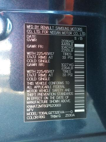 KNMAT2MT6GP620669 Nissan ROGUE S