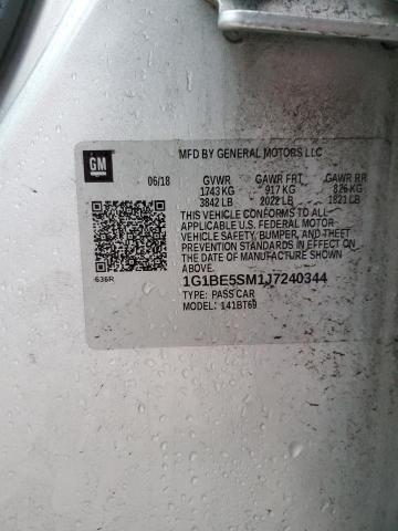 2018 CHEVROLET CRUZE LT - 1G1BE5SM1J7240344