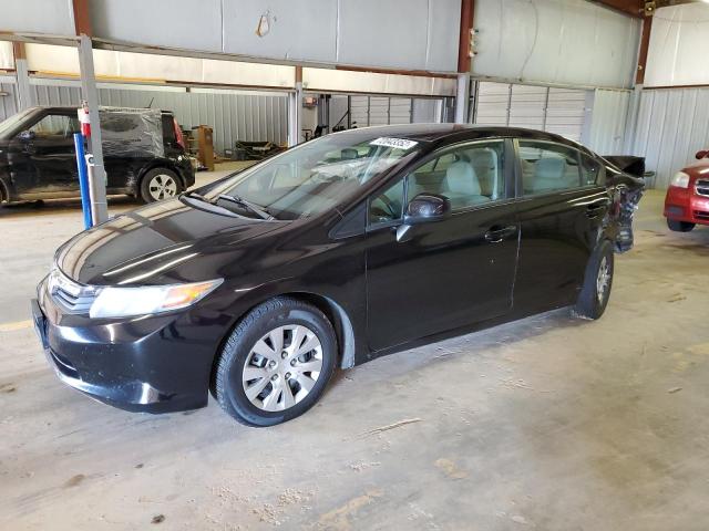 Salvage cars for sale from Copart Mocksville, NC: 2012 Honda Civic LX