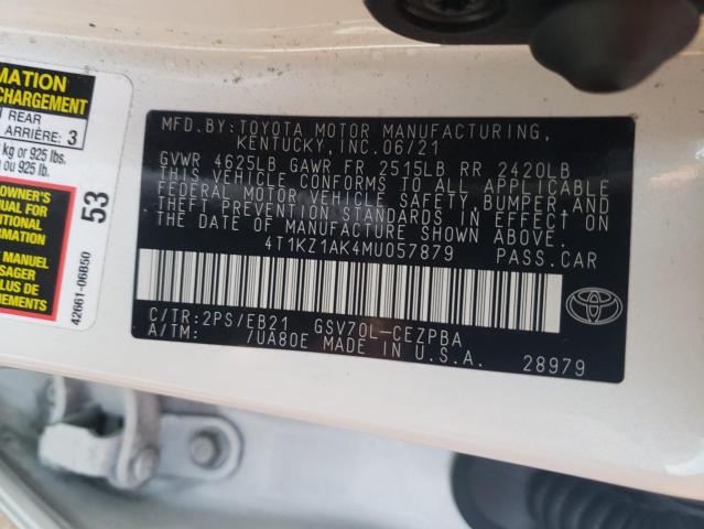 2021 TOYOTA CAMRY TRD - 4T1KZ1AK4MU057879
