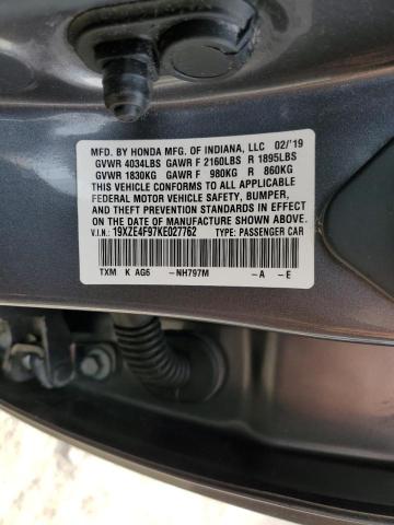 19XZE4F97KE027762 | 2019 HONDA INSIGHT TO