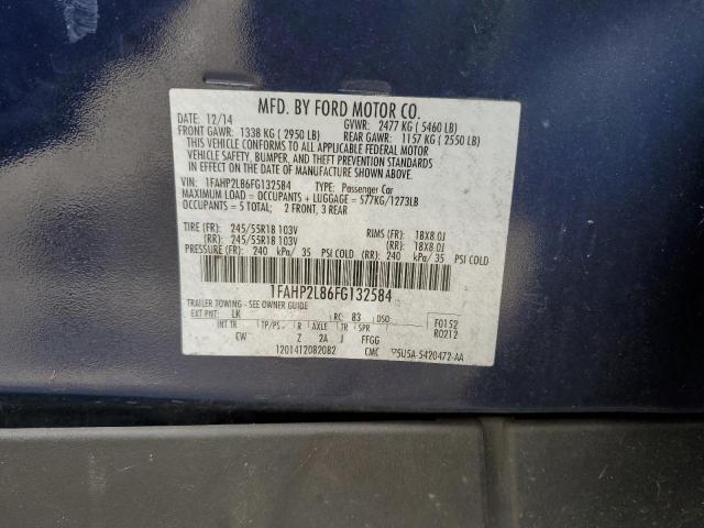 2015 FORD TAURUS POL - 1FAHP2L86FG132584