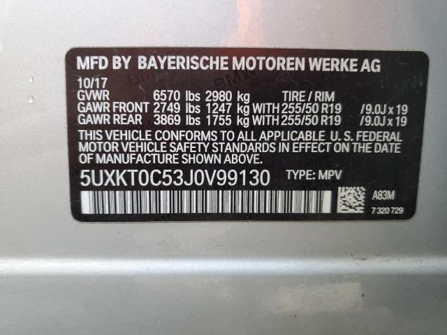 2018 BMW X5 XDR40E - 5UXKT0C53J0V99130