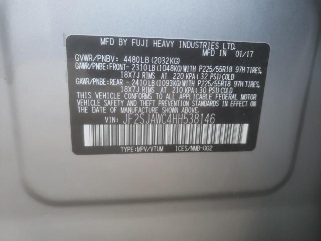 JF2SJAWC4HH538146 Subaru Forester 2.5i Touring