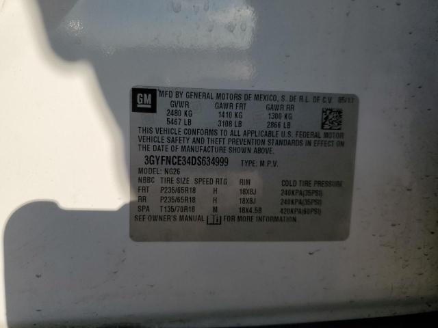 3GYFNCE34DS634999 Cadillac Srx Luxury Collection