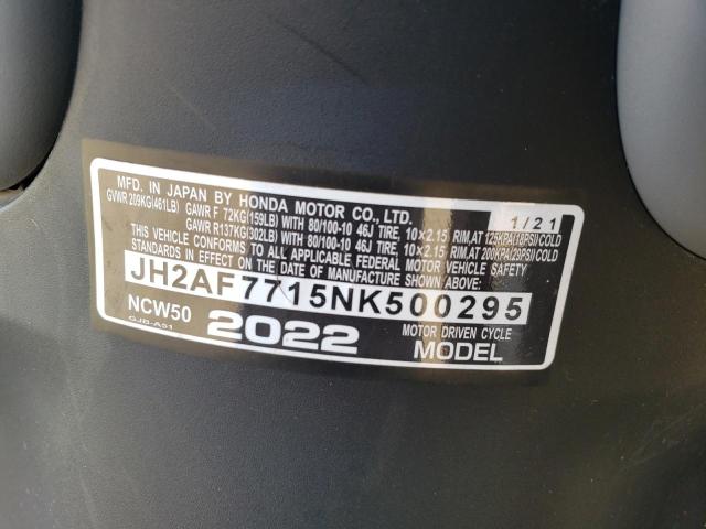 2022 HONDA NCW50 - JH2AF7715NK500295