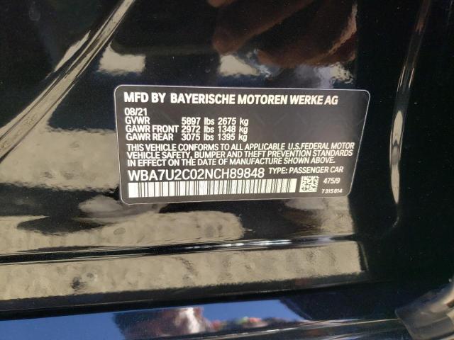 2022 BMW 750 XI - WBA7U2C02NCH89848