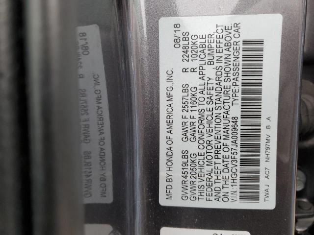2018 HONDA ACCORD HYB - 1HGCV3F57JA009648