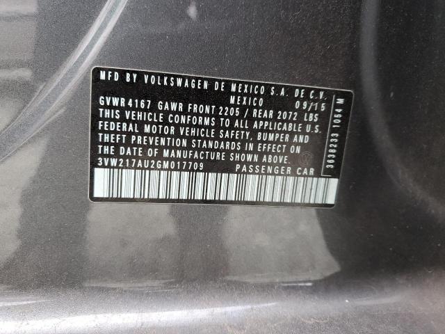 2016 VOLKSWAGEN GOLF S/SE 3VW217AU2GM017709