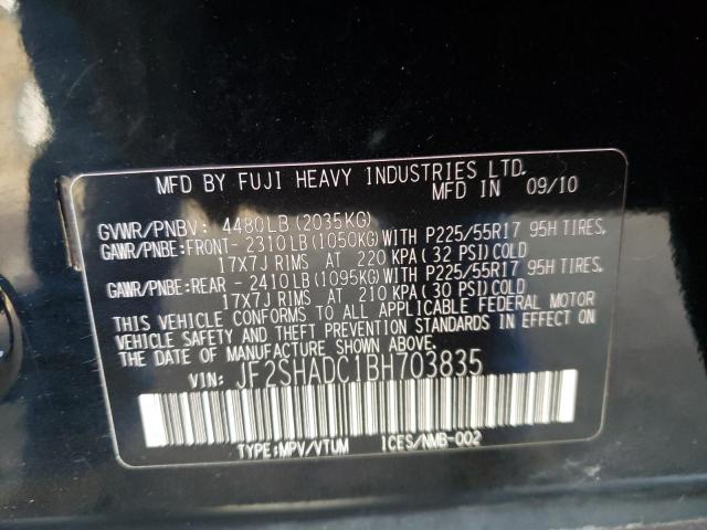 JF2SHADC1BH703835 Subaru Forester 2.5x Premium