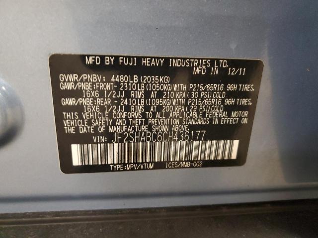 JF2SHABC6CH436177 Subaru Forester 2.5x