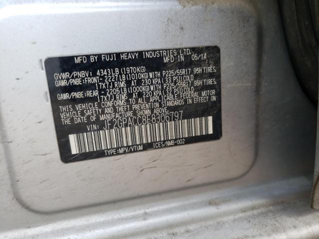 JF2GPACC8E8306797 Subaru Xv Crosstrek 2.0 Premium