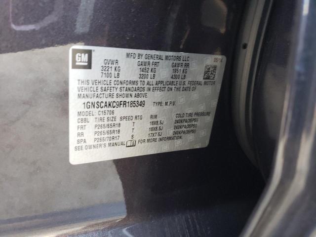 2015 CHEVROLET TAHOE C150 - 1GNSCAKC9FR185349