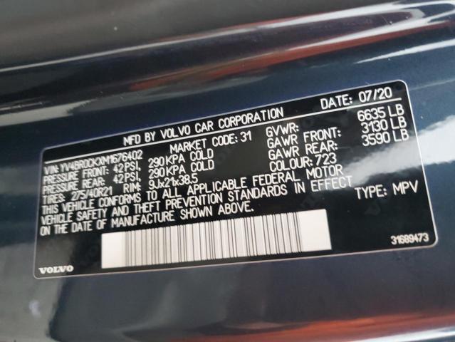 YV4BR0CKXM1676402 Volvo XC90 T8 RE