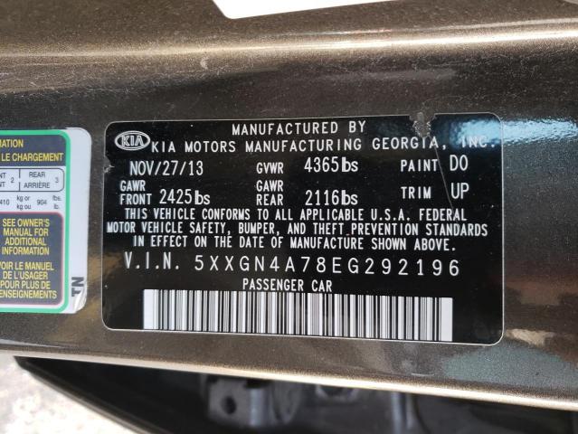 5XXGN4A78EG292196 KIA OPTIMA EX