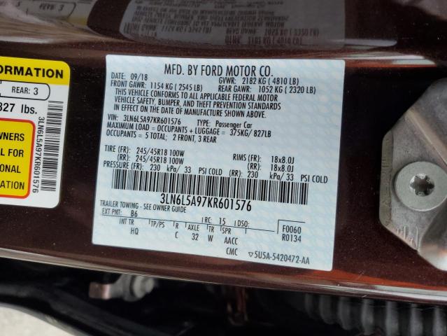 3LN6L5A97KR601576 Lincoln MKZ