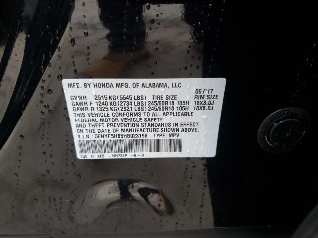 2017 HONDA PILOT EXL - 5FNYF5H85HB023196