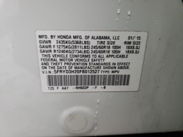 5FRYD3H20FB012527 Acura MDX