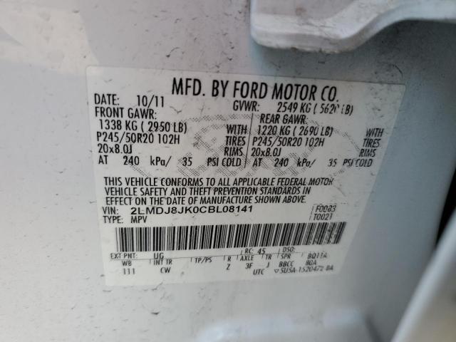 2LMDJ8JK0CBL08141 Lincoln MKX