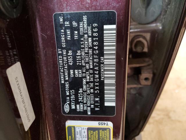 5XXGM4A78FG481869 KIA Optima Lx