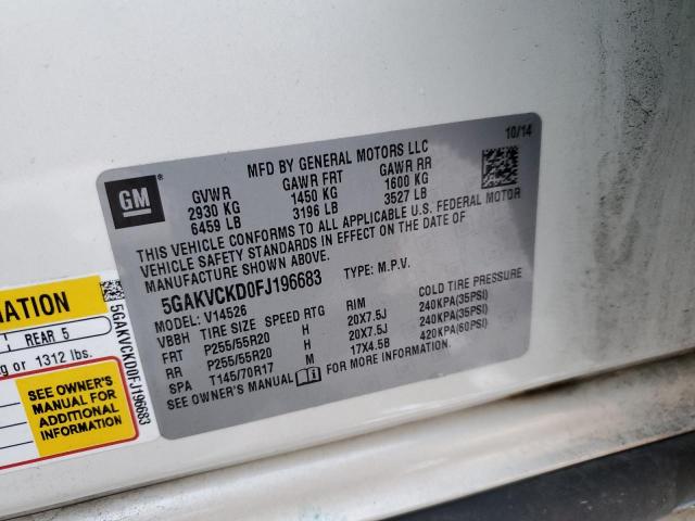 2015 BUICK ENCLAVE - 5GAKVCKD0FJ196683