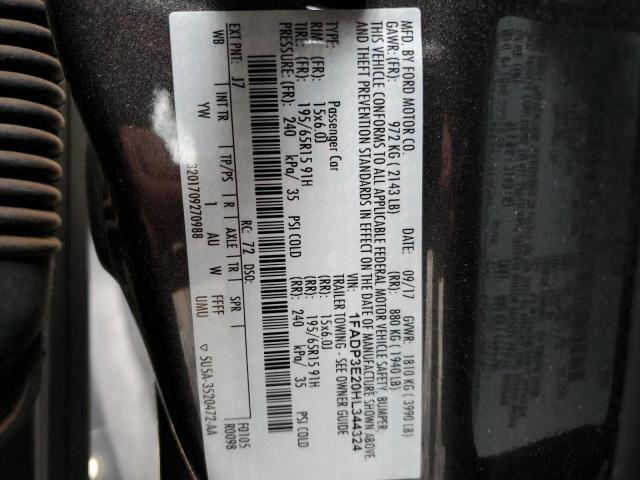 1FADP3E20HL344324 Ford FOCUS S