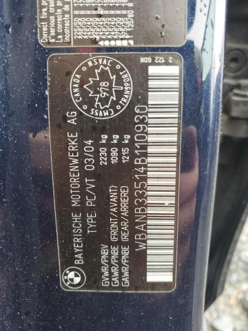 WBANB33514B110930 BMW 545 I