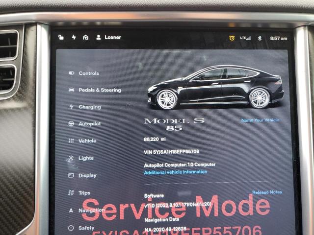 5YJSA1H18EFP55706 Tesla MODEL S