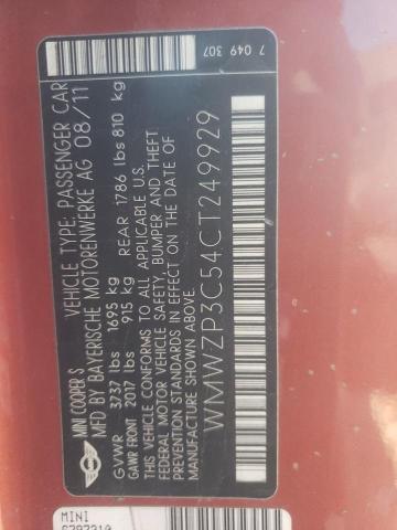 WMWZP3C54CT249929 Mini COOPER S