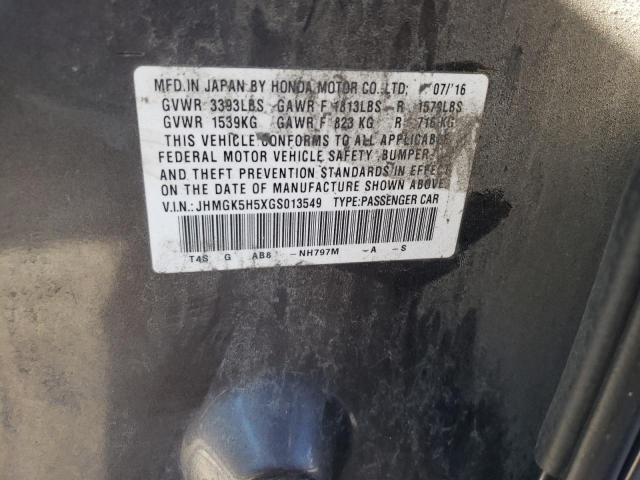 2016 HONDA FIT LX - JHMGK5H5XGS013549