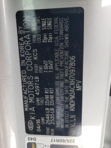 KNDPM3ACXH7097806 KIA Sportage Lx