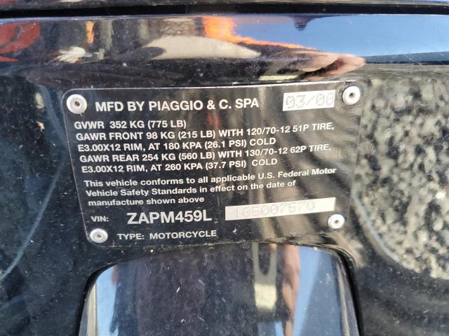 2008 VESPA GTS 250 ZAPM459L185007570