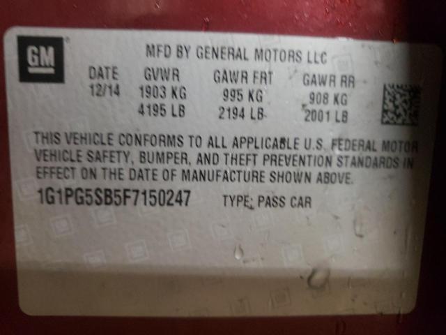 2015 CHEVROLET CRUZE LTZ - 1G1PG5SB5F7150247