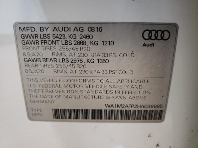 VIN WA1M2AFP2HA039985 2017 Audi Q5, Premium Plus no.13