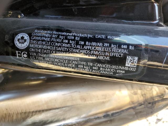 2022 CAN-AM SPYDER ROA - 2BXRDDD20NV000373