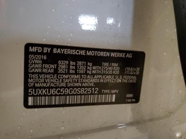 2016 BMW X6 XDRIVE5 - 5UXKU6C59G0S82512