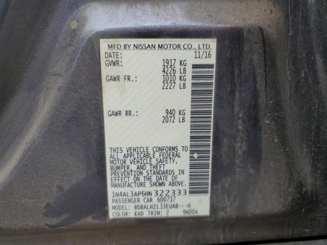 2017 NISSAN ALTIMA 2.5 - 1N4AL3AP6HN322333