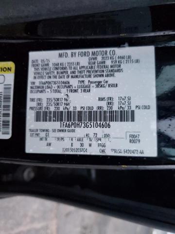 2016 FORD FUSION SE - 1FA6P0H73G5104606