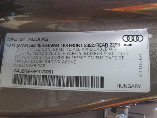 2015 AUDI S3 PREMIUM WAUBFGFF8F1070051