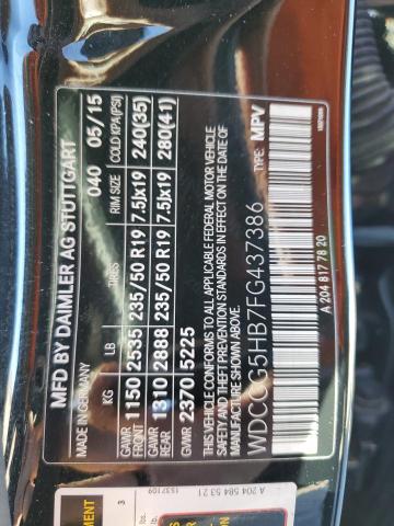2015 MERCEDES-BENZ GLK 350 - WDCGG5HB7FG437386