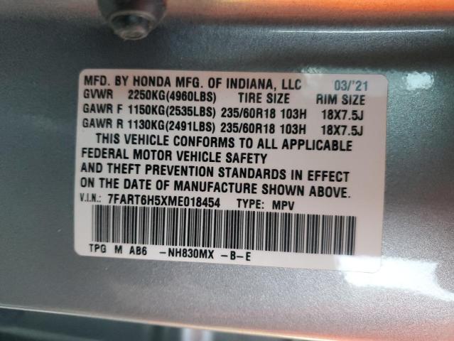 7FART6H5XME018454 | 2021 HONDA CR-V EX