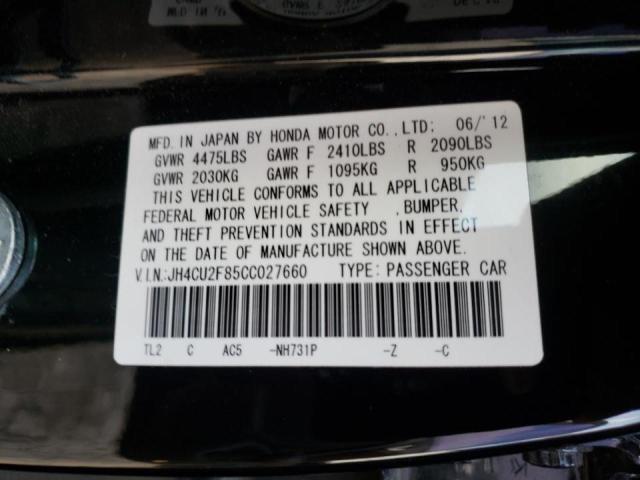 JH4CU2F85CC027660 Acura Tsx Se