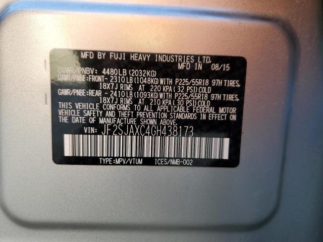 JF2SJAXC4GH438173 Subaru Forester 2.5i Touring