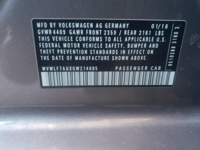 2016 VOLKSWAGEN GOLF R - WVWLF7AUXGW214085
