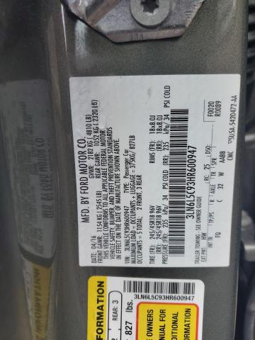 3LN6L5C93HR600947 Lincoln MKZ SELECT