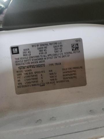 1GTW7AFFXG1902070 GMC Savana