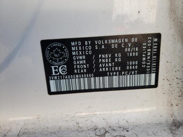2016 VOLKSWAGEN GOLF S/SE 3VW217AU0GM068660