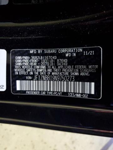 2022 TOYOTA GR 86 JF1ZNBB19N9750273