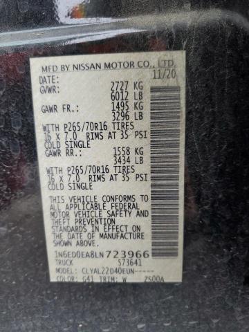 1N6ED0EA8LN723966 Nissan FRONTIER S