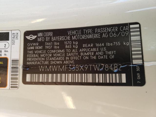 WMWMF335X9TW78482 Mini Cooper